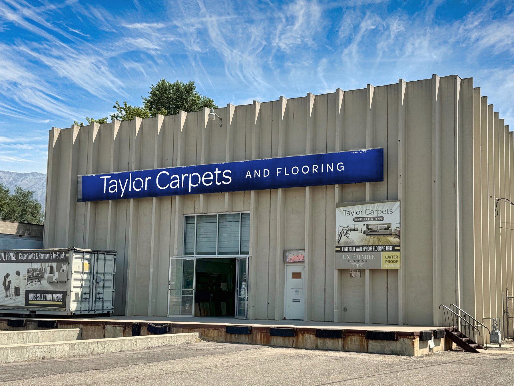 Taylor Carpets and Flooring storefront in Provo, Utah