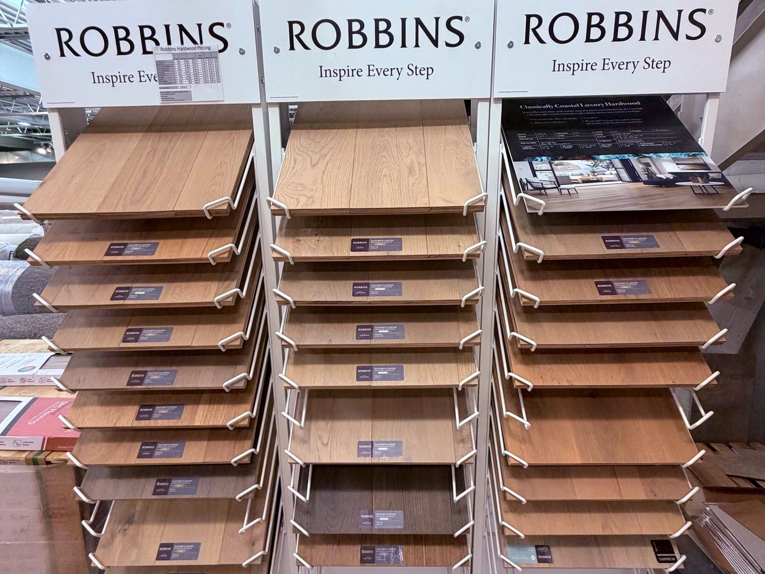 Robbins hardwood flooring samples at Taylor Carpets and Flooring